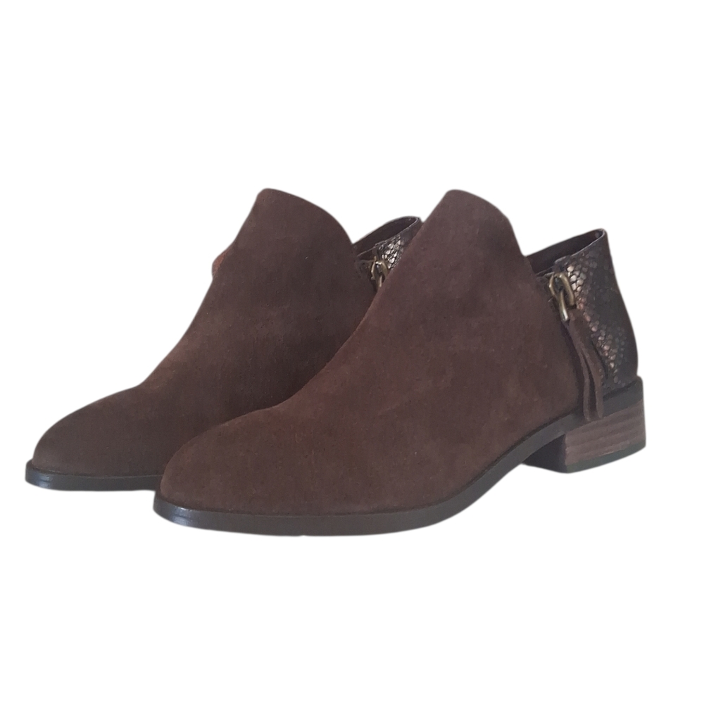 Very Volatile Los Angeles Greyson Brown Suede Ankle Boots Size 6.5